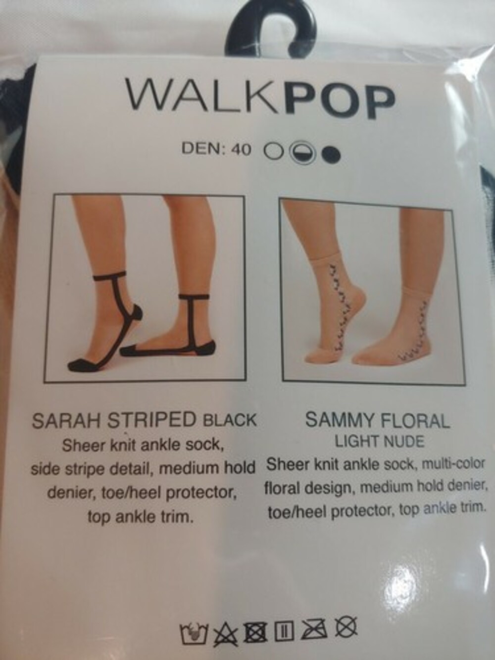 Adore Me Walk Pop Tube Socks Nude Black. Sheer 2 Pack NWT